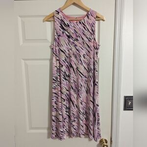 Kasper pink dress sleeveless stretch size medium